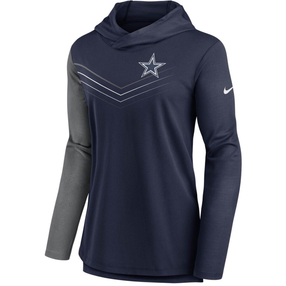 Nike Dallas Cowboys official pro shop Chevron Hoodie Long Sleeve T-Shirt